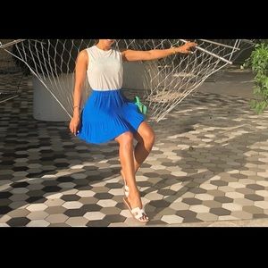 blue skirt